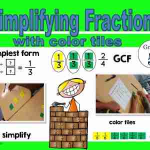 Simplifying Fractions Using Color Tiles